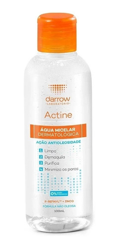 Actine Água Micelar Dermatológica Com 100ml - Full