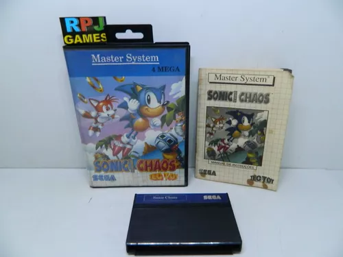 Sonic Chaos Master System na caixa com manual original