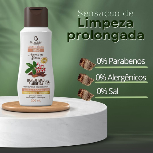3 Sabonete Intimo Feminino Barbatimão-aroeira Ph24h