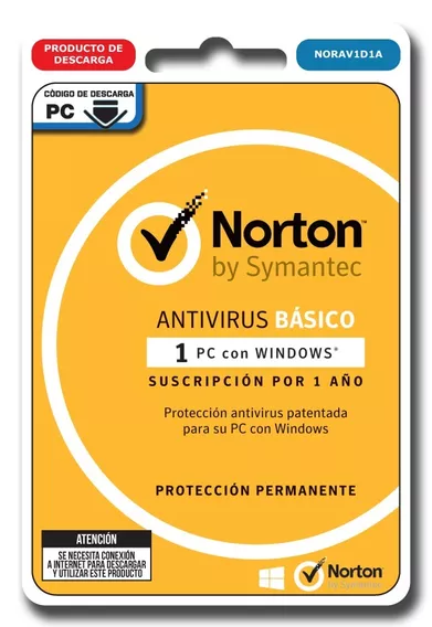 Norton Security Basic Antivirus 1 Dispositivo 1 Año Digital