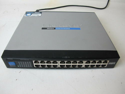 Linksys Cisco Sr224 24 Puertos Switch 10/100 Con Cable 