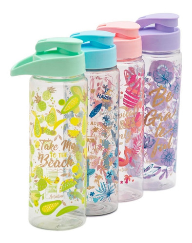 Imagen 1 de 10 de 4 Botella Deportiva Agua Gimnasio Regalo Niños Mujer Hombre