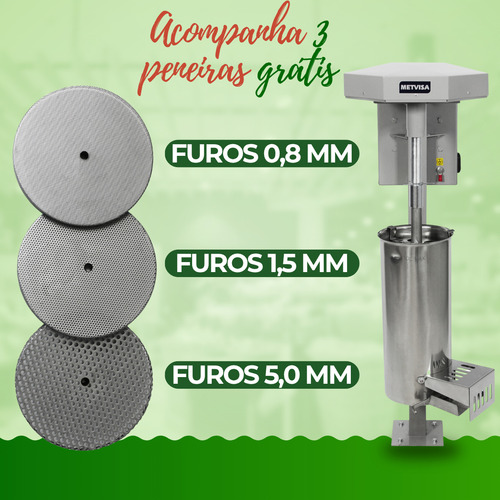 Despolpadeira De Frutas Acerola / Açai Dg10 Litros Metvisa
