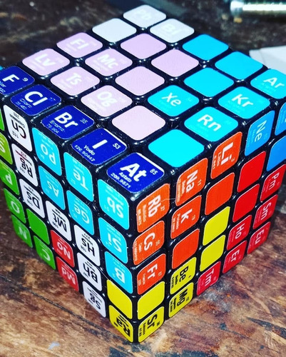 Cubo Rubik Stickers 5x5 Tabla Periodica Todos Los Elementos