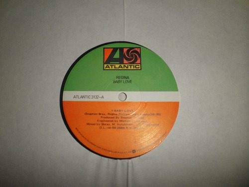 Disco Remix Vinyl 12'' Nacional De Regina - Baby Love (1986)