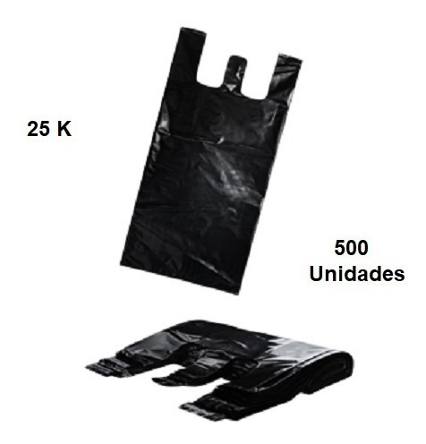 Bolsa Plastica Tipo Camiseta Con Asa De 25 Kg (500 Und)