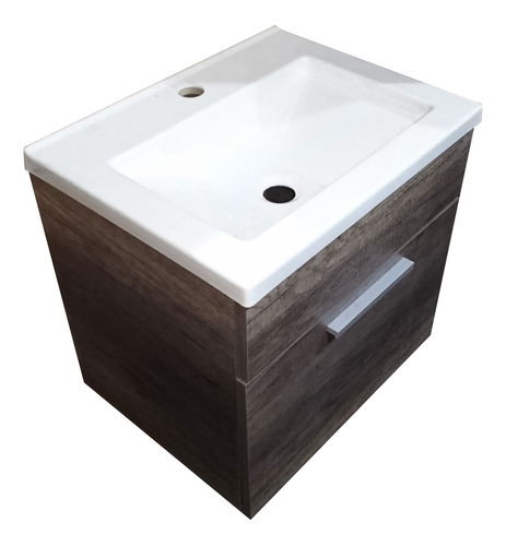 Vanitory Colgante Moderno Melamina Bacha 50 Puerta Volcable
