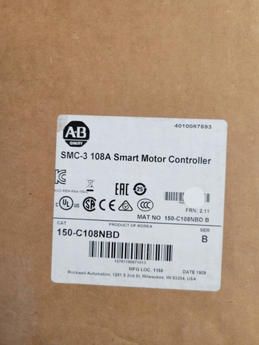 New Factory Sealed Ab 150-c108nbd Smart Soft Starter Con Aab