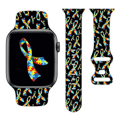 Autism Pattern Watch Band Compatible Con Apple Watch 42mm/44