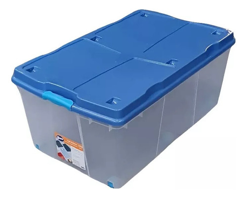 Caja Organizadora 100lts Wenco C/ Ruedas 82x48x35cm Apilable