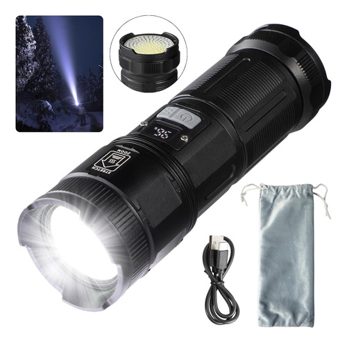 Linterna Led Recargable De Alto Lúmenes, Linterna Súper Bril