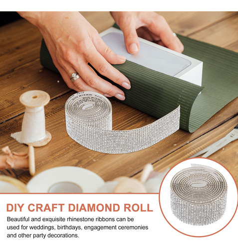 Juego De 3 Rollos De Cintas De Diamantes De Imitación Para H