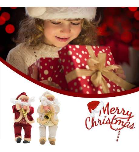 Muñeca De 2 Piezas Con Adorno De Franela De Papá Noel Para D