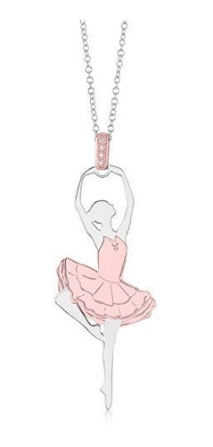 Collar - Sterling Silver Ballerina Ballet Dancer Pendant Nec