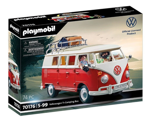 Imagen 1 de 9 de Furgoneta Volkswagen T1 Playmobil Equipada Camping - 70176