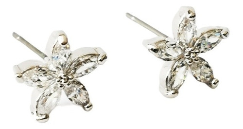 Imagen 1 de 3 de Aretes Estrella Mar De Oro 14k Con Brillante.