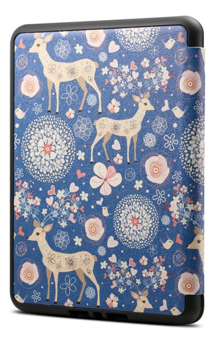 Funda De Piel Con Estampado De Colores Para Amazon Kindle Pa