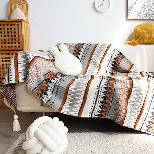 Manta De Lanzamiento De Tejido Jacquard Maneta 130 Cmx170 Cm