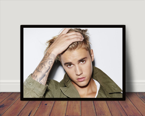 Quadro / Poster Com Moldura Justin Bieber P1900