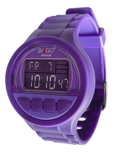 Reloj Digital Svago Multifuncional Unisex Morado Alcampo (Usado)