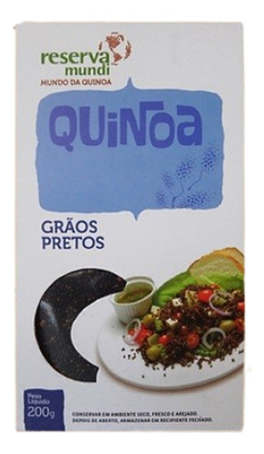 Kit 6x: Quinoa Em Grãos Preta Sem Glúten Reserva Mundi 200g