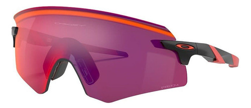 Óculos De Ciclismo Oakley Encoder Prizm Road Armação Preto Lente Rosa