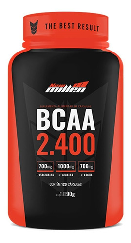Bcaa 2400 New Millen (120 Tabletes) Com Vit B6 - Original Sabor Neutro