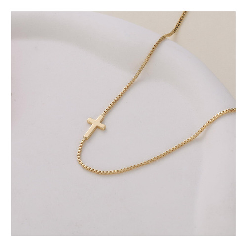 Collar Cross Cross Viromy Para Mujeres 14k Gold Lindo Collar