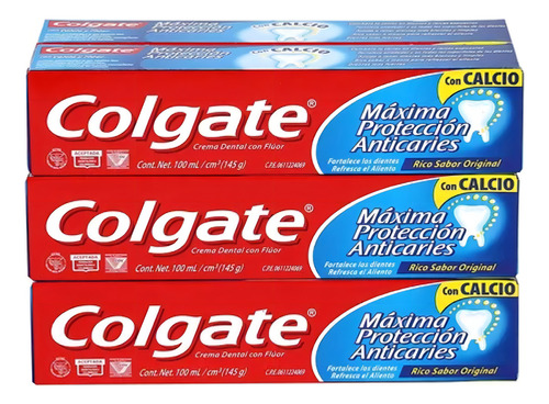 Crema Dental Colgate Max Protección Anti Caries 6 Pzs 100ml