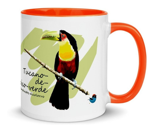 Imagem 2 de 7 de Caneca Personalizada Aves De Ubatuba (tucano De Bico Verde)