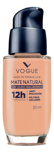 Base De Maquillaje Vogue Mate Natural Tono Arena 30 mL