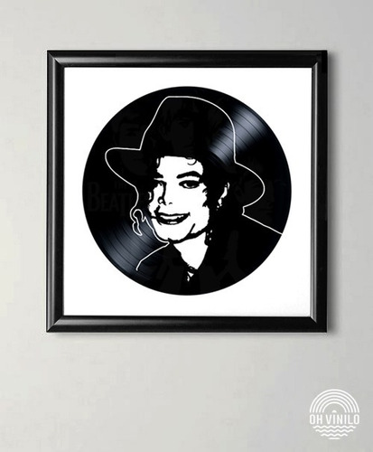 Michael Jackson Cuadro En Disco De Vinilo Arte 