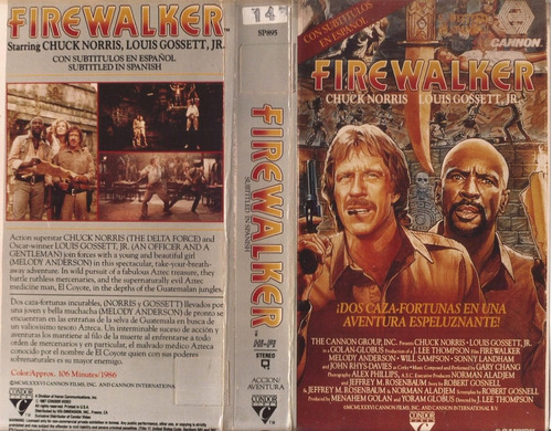 Firewalker Vhs Chuck Norris Louis Gossett Jr. 1986