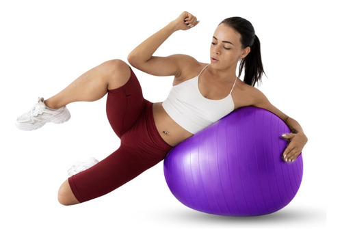 Pelota Yoga/pilates De 65 Cm Diametro Color Morado