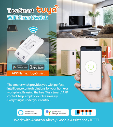 Interruptor Inteligente Wifi Tuya Basic 1ch