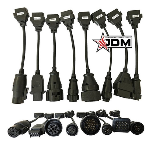 Kit Adaptadores Cables Camiones Obd2 Delphi Autocom + Envio