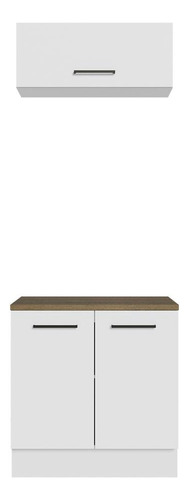 Mueble Modular Integral Almacenamiento Garaje Madesa Color Blanco/marron
