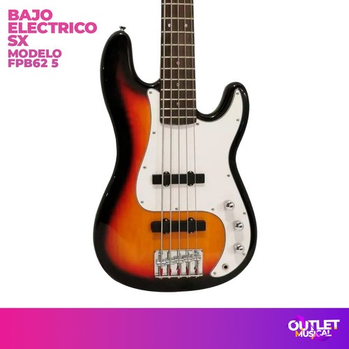 Sx Bajo 5 Cuerdas Sx Fpb-62 Cuerpo Solido Con Funda