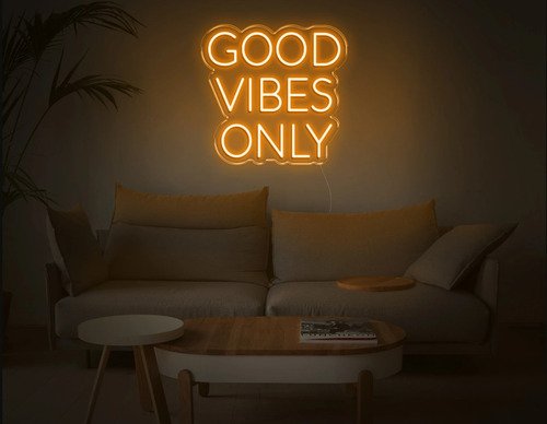 Letrero Led Neón Good Vibes Negocio Decoracion Interior
