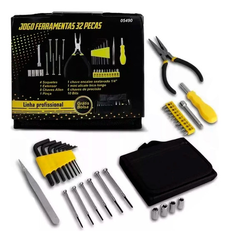 Kit Ferramentas Manuais 32 Peças + Estojo 5490 Titanium