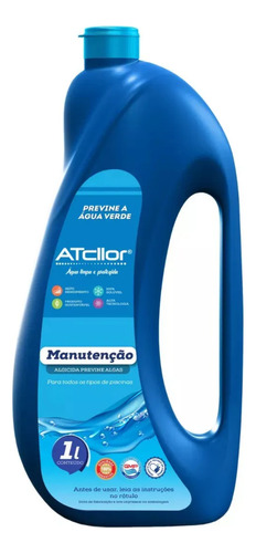 Algicida De Manutenção Atcllor 1 Litro Previne Algas