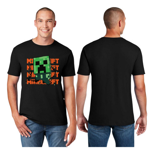Playera Hombre Video Juego Minecraft Creeper