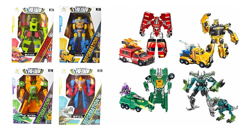 Robot De Juguete Tipo Transformers Calidad Top Economico Robot Azul Con Amarillo