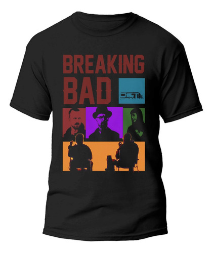 Playera Negra Unisex Estampado Breaking Bad 100% Algodón 08