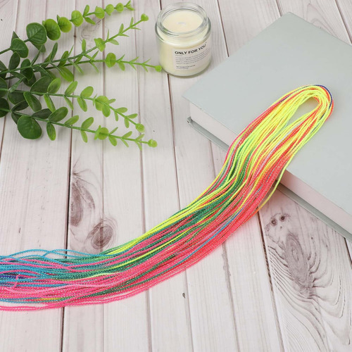 32pcs Colorful Hair Wrap String For Braids Gradient Color...