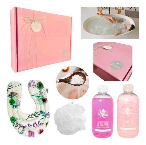 Set Kit Caja Regalo Mujer Box Spa Rosas Zen Aroma N20 Relax