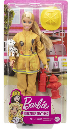 Barbie Bombero Profesiones Gtn83 Mattel