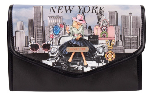 Joyero Pilar Nicole Lee Estampado Tipo Sobre Con Broche Ss23 Color Success In New York