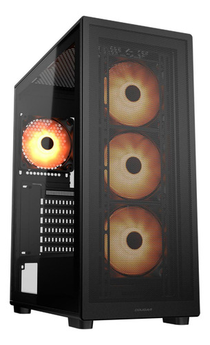 Gabinete Cougar Mx220 Rgb Black Tranza