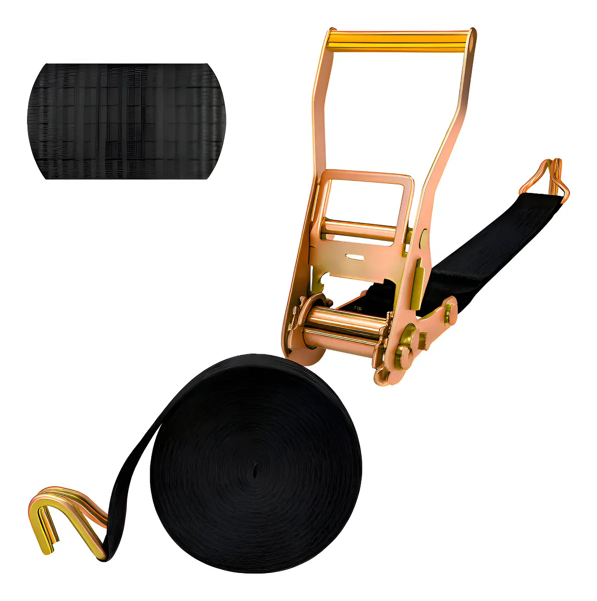 Kit Cinta Catraca S-Forte Carga Pesada 5t 9m Preto Caminhão